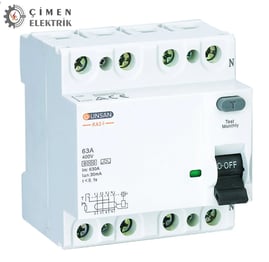 Günsan 4x25A 30Ma Kaçak Akım Rolesi KA3-4-25/30