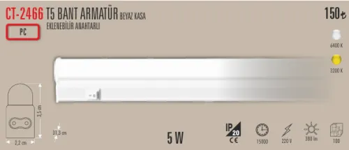 CATA 5W LED BANT ARMATÜR T5