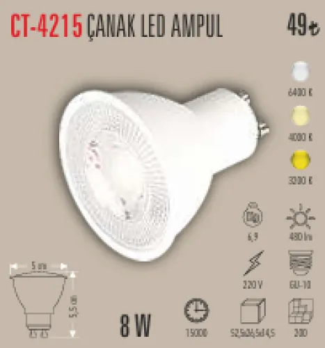 CATA 8 W ÇANAK LED AMPUL