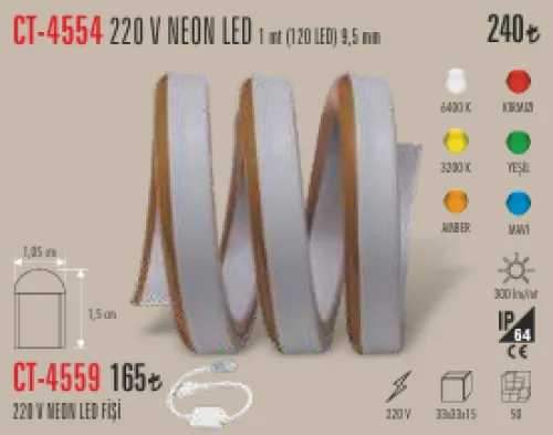 CATA 220V NEON LED 3200K
