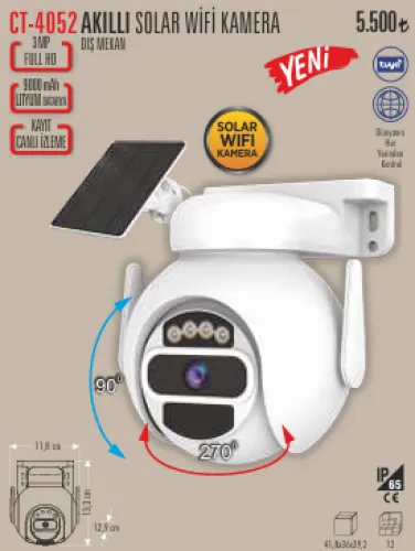 CATA AKILLI SOLAR WİFİ KAMERA
