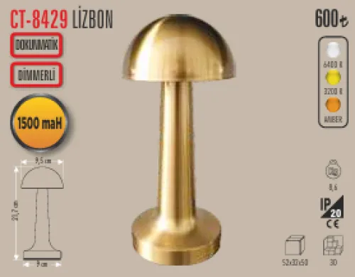 CATA LİZBON ESKİTME MASA LAMBASI